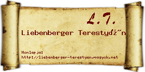 Liebenberger Terestyén névjegykártya